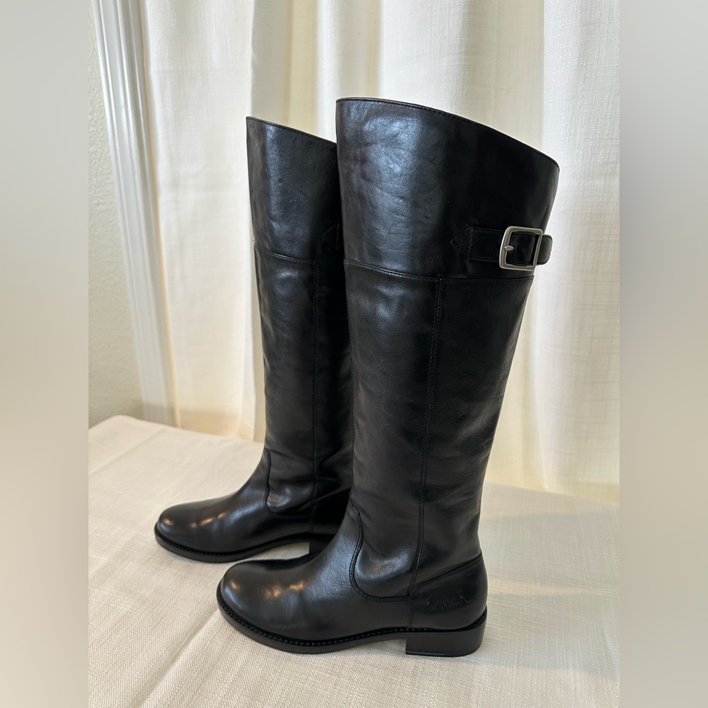 Coach Leather Joele Boots Size 8 - Picture 3 of 8